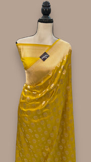 Pure Katan Silk Banarasi Handloom Saree - All over jaal work - The Handlooms