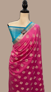 Pure Chiniya Silk Handloom Banarasi Saree - The Handlooms