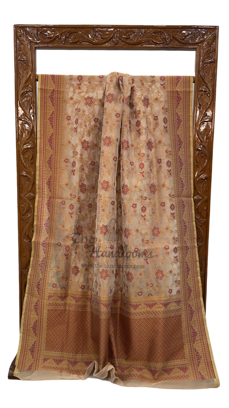 Pure Kora Tissue Handloom Banarasi Saree - The Handlooms