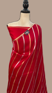 Red Pure Kora Handloom Banarasi Saree - The Handlooms