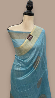 Pure Matka Tussar Silk Handloom Banarasi Saree - The Handlooms