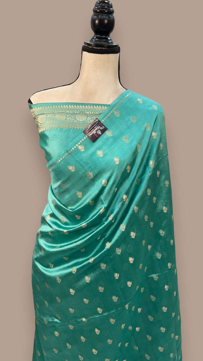 Pure Mango Silk Banarasi Handloom Saree - The Handlooms