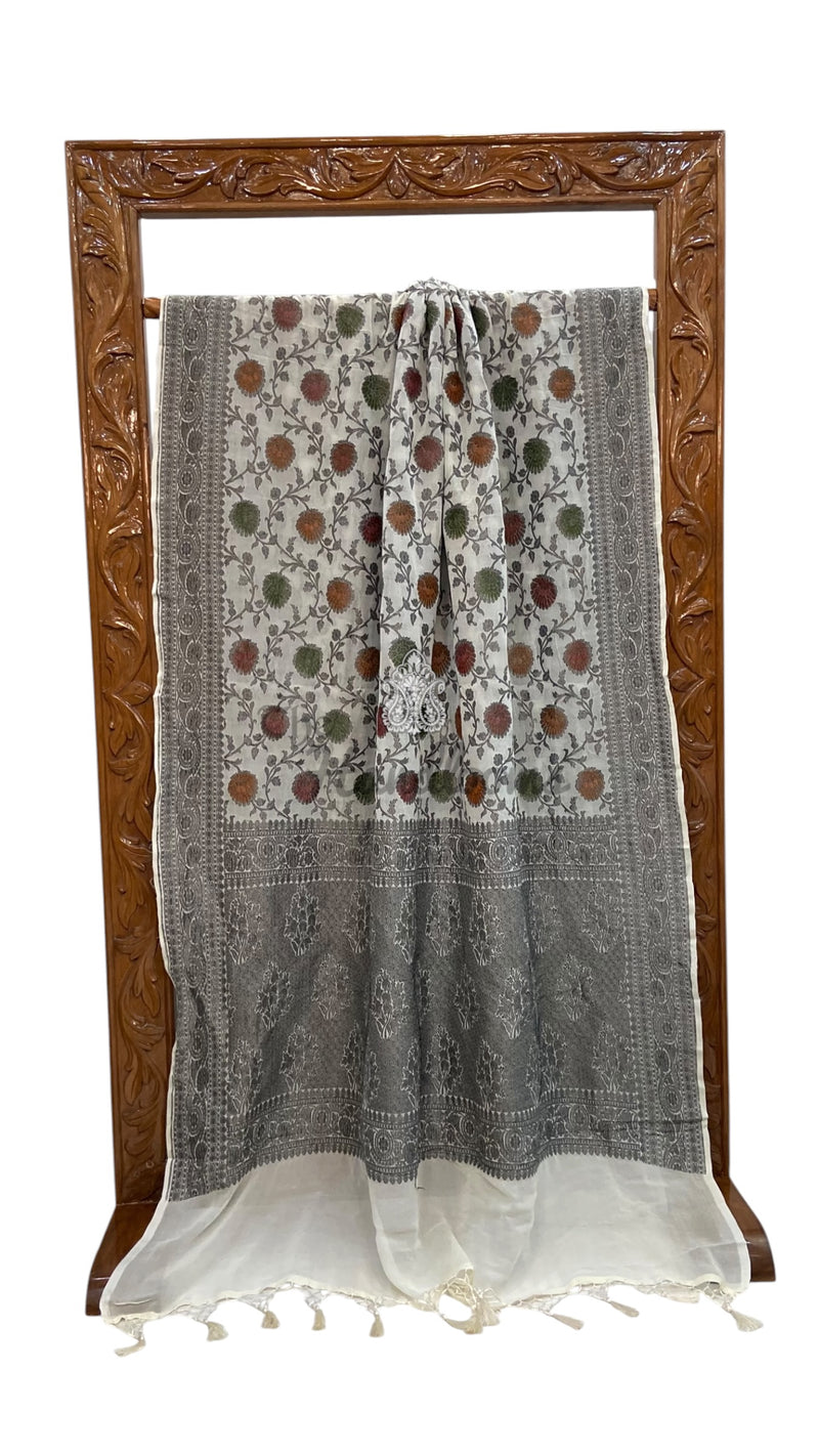 Pure Khaddi Georgette Banarasi Saree - Black zari