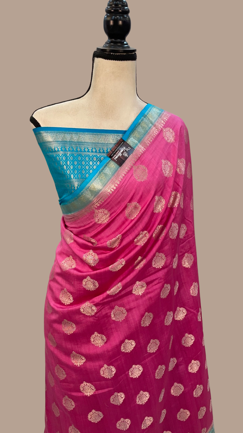 Pure Chiniya Silk Handloom Banarasi Saree - The Handlooms