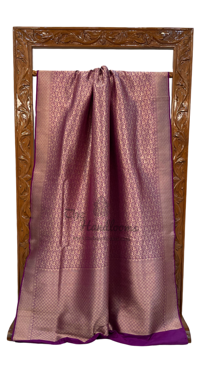 Pure Katan Silk Banarasi Handloom Saree - Tanchui Brocade - The Handlooms