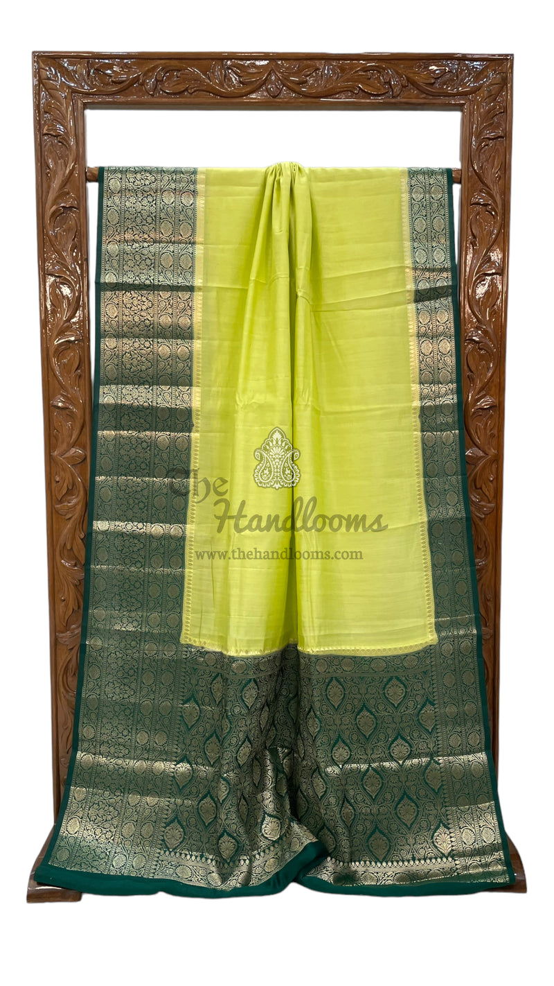 Pure Chiniya Silk Khaddi Handloom Banarasi Saree - The Handlooms