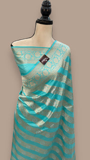 Pure Katan Silk Banarasi Handloom Saree - All over Sona Roopa Jaal work - The Handlooms