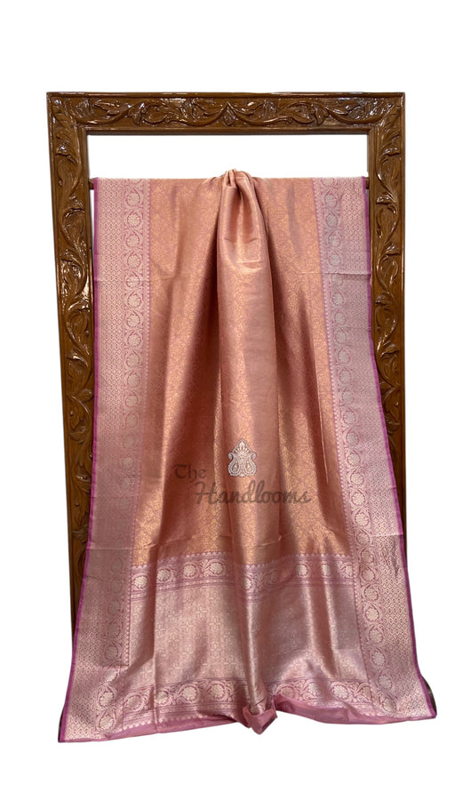 Regal Pure Katan Silk Banarasi Saree – Handwoven Tanchui Brocade - The Handlooms