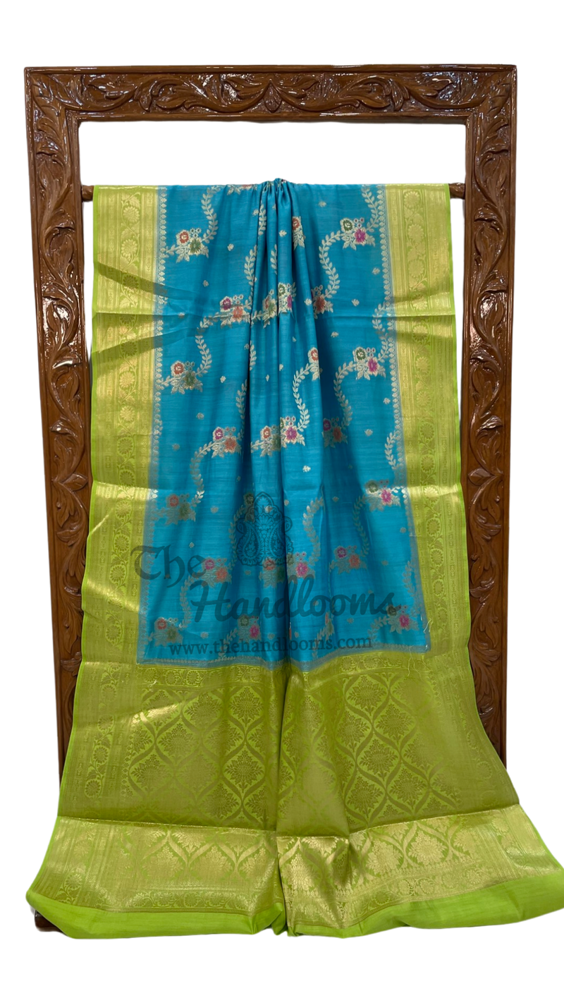 Pure Chiniya Silk Handloom Banarasi Saree - The Handlooms