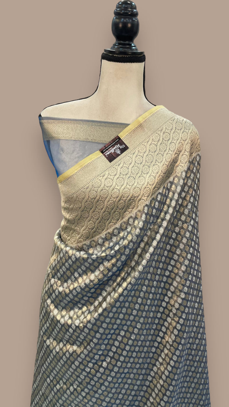 Pure Tissue Reshmi zari Banarasi Saree - The Handlooms