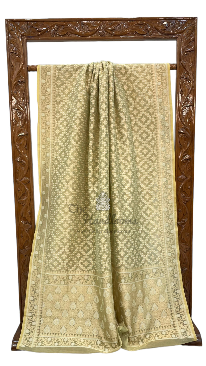 Pure Tissue Reshmi zari Banarasi Saree - The Handlooms