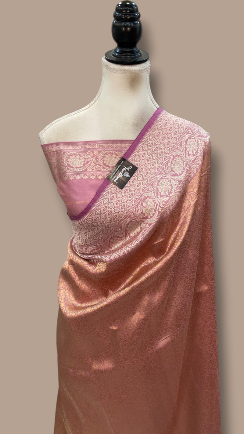 Regal Pure Katan Silk Banarasi Saree – Handwoven Tanchui Brocade