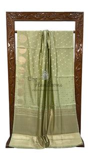 Pure Mango Silk Banarasi Handloom Saree - The Handlooms