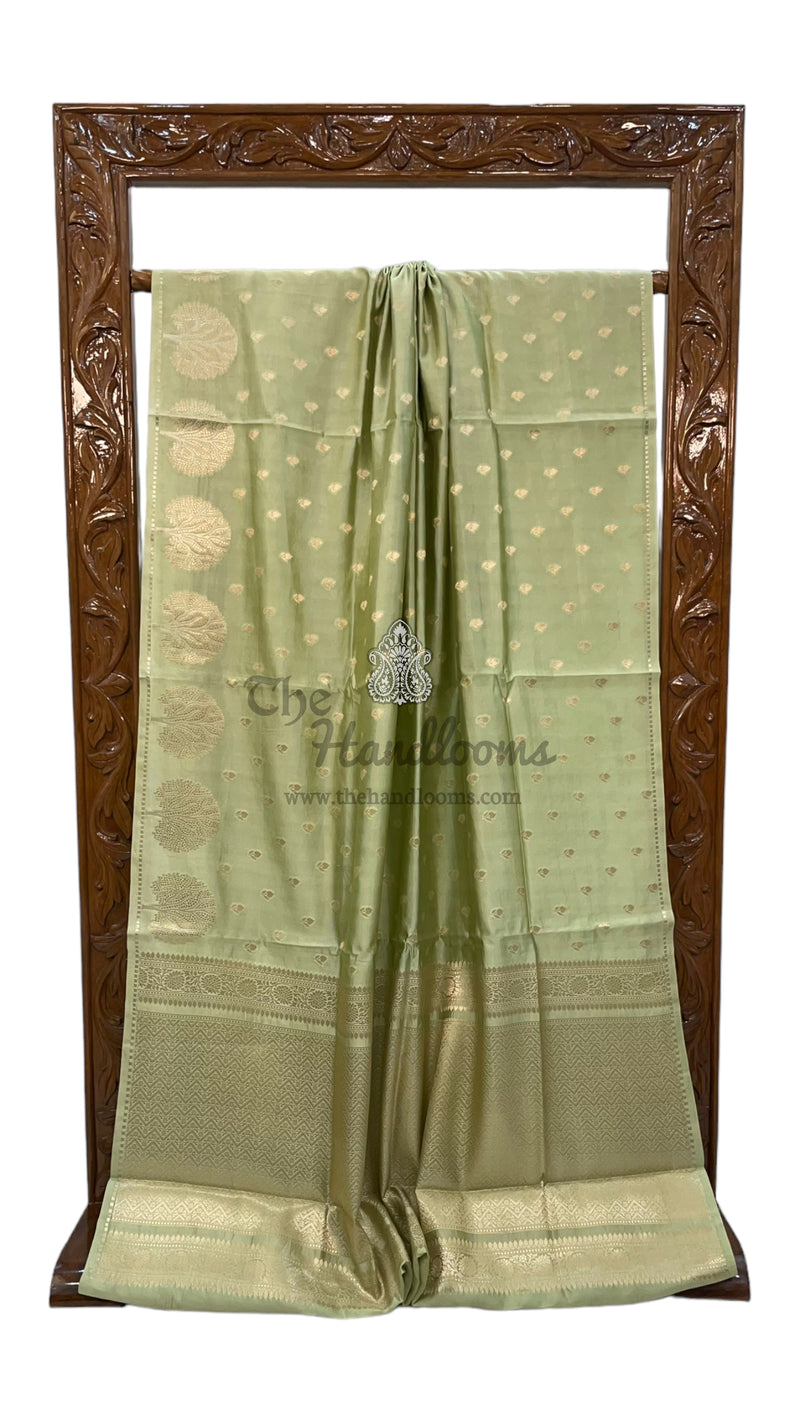 Pure Mango Silk Banarasi Handloom Saree - The Handlooms