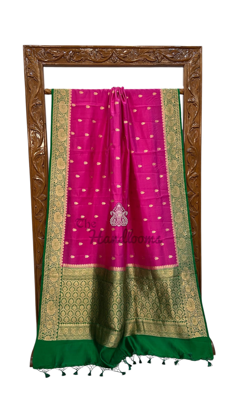 Pure Katan Silk Banarasi Handloom Saree - All Over Kadua Motifs