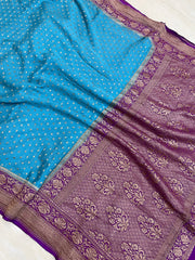 Khaddi Georgette Banarasi Saree -  Antique zari - The Handlooms