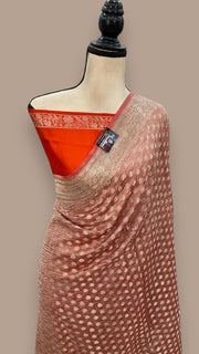 Pure Kora Tissue Crush Handloom Banarasi Saree - The Handlooms