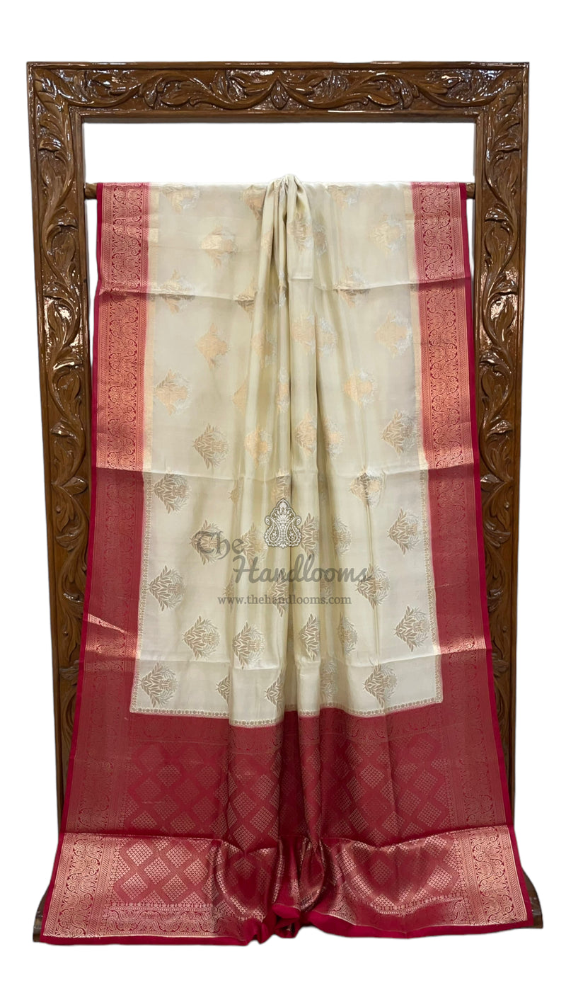Pure Mango Silk Banarasi Handloom Saree - The Handlooms