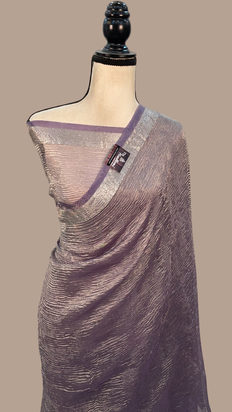 Pure Kora Tissue Handloom Banarasi Saree - The Handlooms