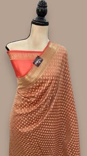 Pure Kora Tissue Crush Handloom Banarasi Saree - The Handlooms