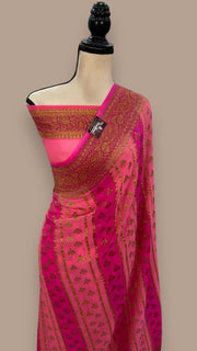 Khaddi Georgette Banarasi Saree -  Antique zari - The Handlooms