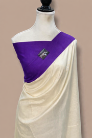 Pure Katan Silk Handloom Banarasi Saree-Plain - The Handlooms
