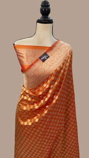 Pure Katan Silk Banarasi Handloom Saree - All over jaal work - The Handlooms