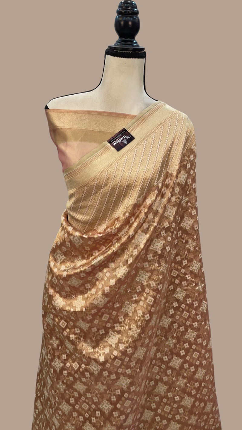Pure Tissue Reshmi zari Banarasi Saree - The Handlooms