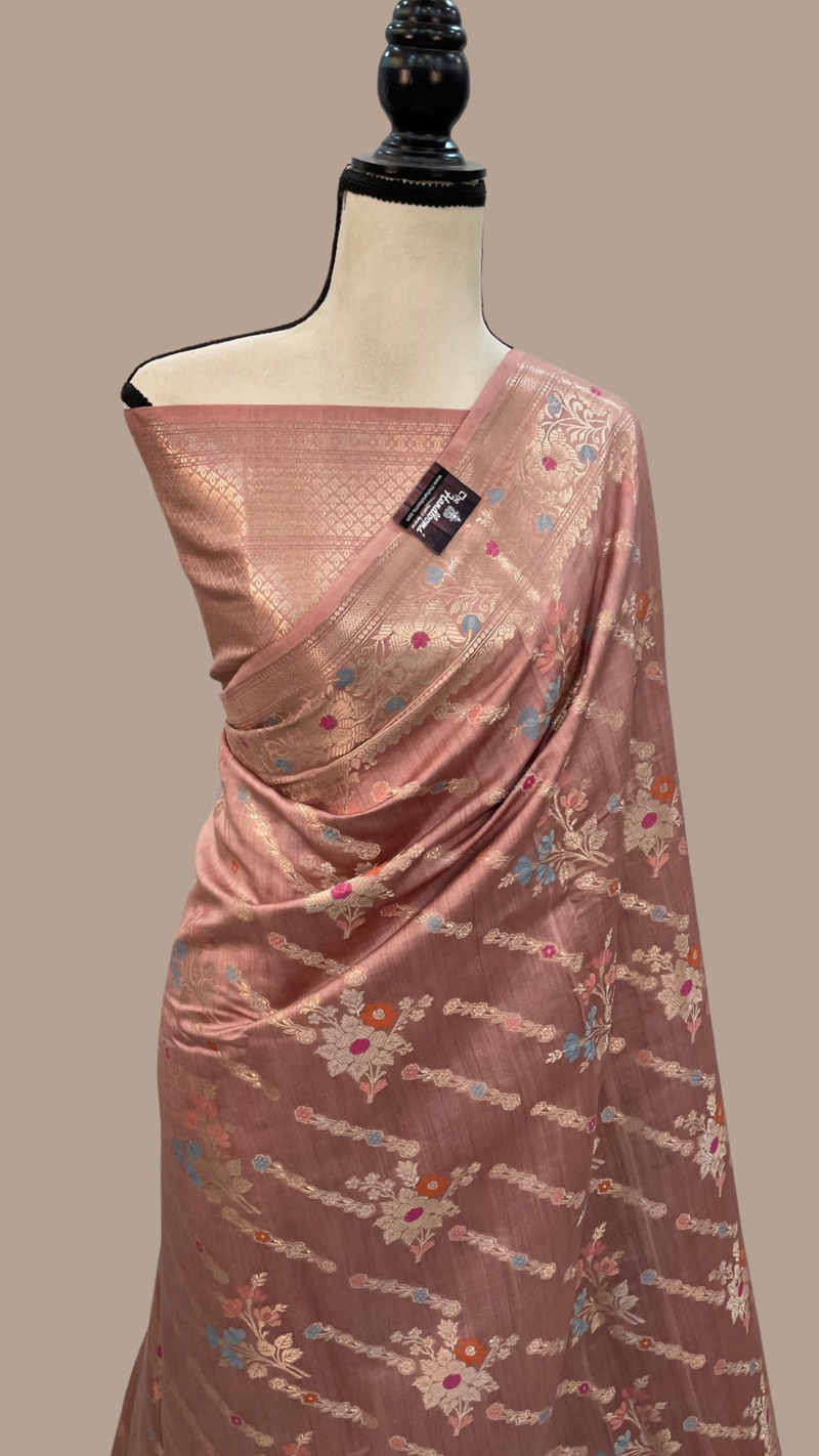 Pure Chiniya Silk Handloom Banarasi Saree - The Handlooms
