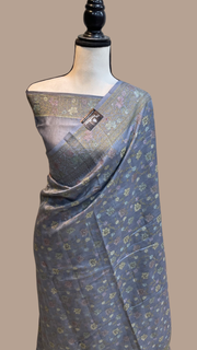 Pure Butter Crepe Banarasi Saree - The Handlooms