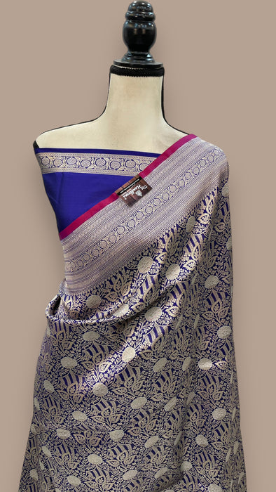 Pure Katan Silk Banarasi Handloom Saree - Tanchui Brocade With Sona Roopa