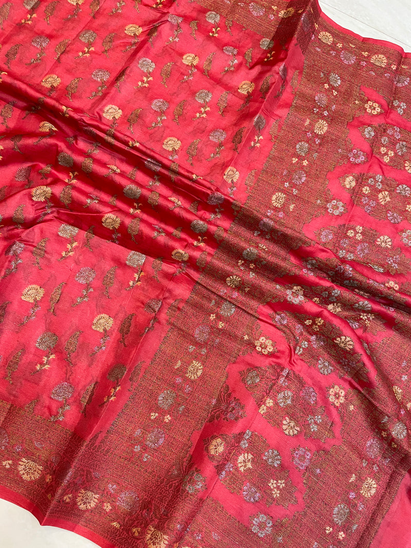 Pure Butter Crepe Banarasi Saree - The Handlooms