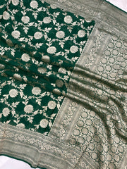 Khaddi Georgette Handloom Banarasi Saree - The Handlooms