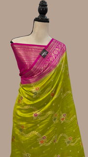 Pure Chiniya Silk Handloom Banarasi Saree - The Handlooms