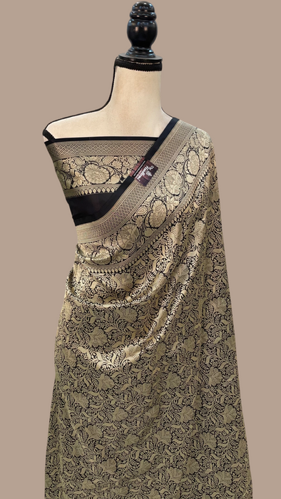 Pure Katan Silk Banarasi Handloom Saree - Tanchui Brocade