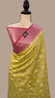 Pure Chiniya Silk Handloom Banarasi Saree - The Handlooms