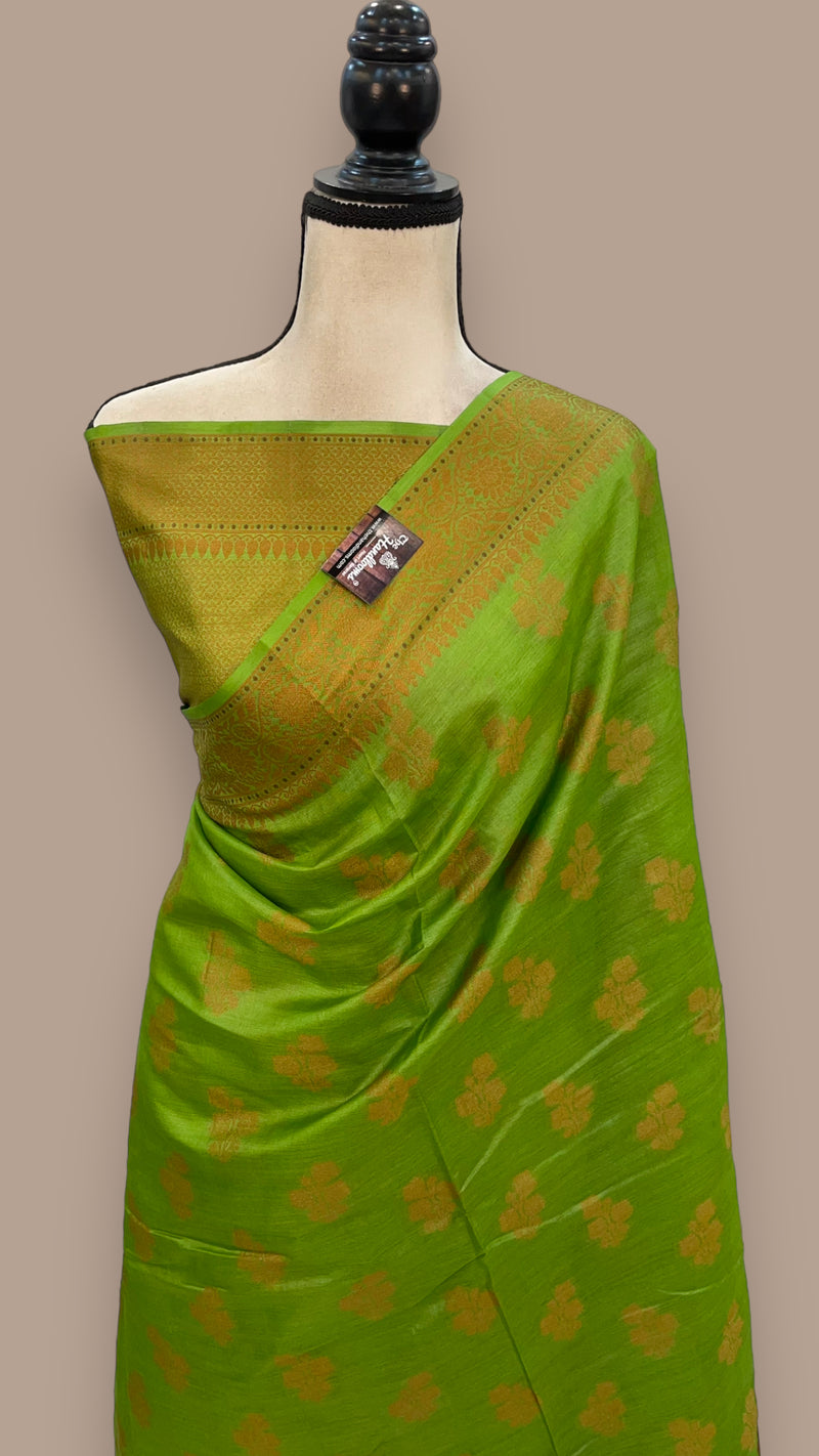 Pure Tussar Silk Handloom Banarasi Saree - The Handlooms