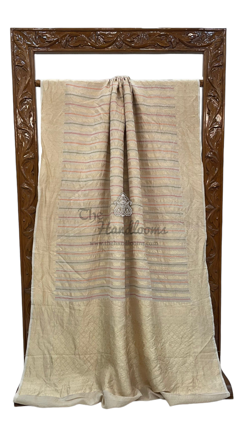 Tussar Georgette Handloom Banarasi Saree - The Handlooms