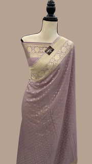Moonga Georgette Handloom Banarasi Saree - The Handlooms