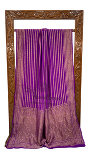 Khaddi Crepe Georgette Banarasi Saree -  Antique zari - The Handlooms