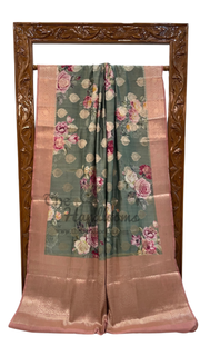 Pure Chiniya Silk Handloom Banarasi Saree - The Handlooms