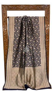 Pure Katan Silk Banarasi Handloom Saree - All over Jaal work - The Handlooms