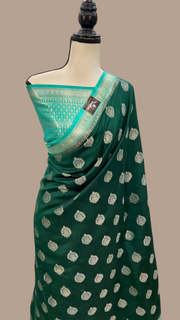 Pure Chiniya Silk Handloom Banarasi Saree - The Handlooms