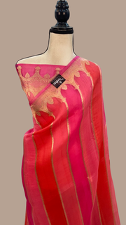 Pure Kora Handloom Banarasi Saree -Rangkat - The Handlooms