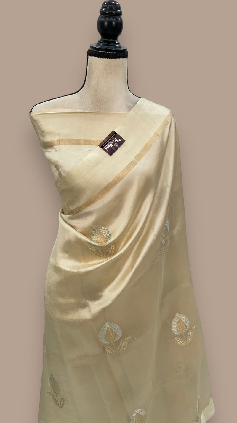 Pure Mango Silk Banarasi Handloom Saree - The Handlooms