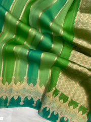 Pure Kora Handloom Banarasi Saree -Rangkat - The Handlooms