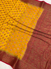 Pure Chiffon Khaddi Banarasi Saree - The Handlooms