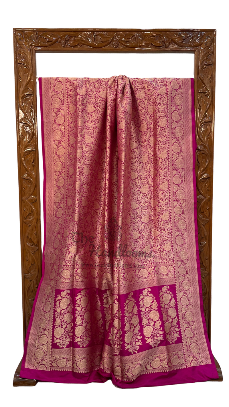 Pure Katan Silk Banarasi Handloom Saree - Tanchui Brocade - The Handlooms
