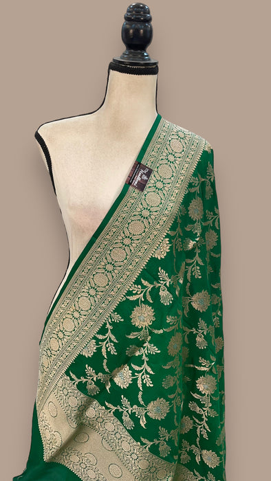 Pure Katan Silk Handloom Dupatta with all over Sona Roopa jaal work