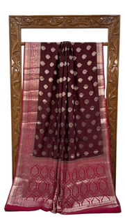 Pure Chiniya Silk Handloom Banarasi Saree - The Handlooms